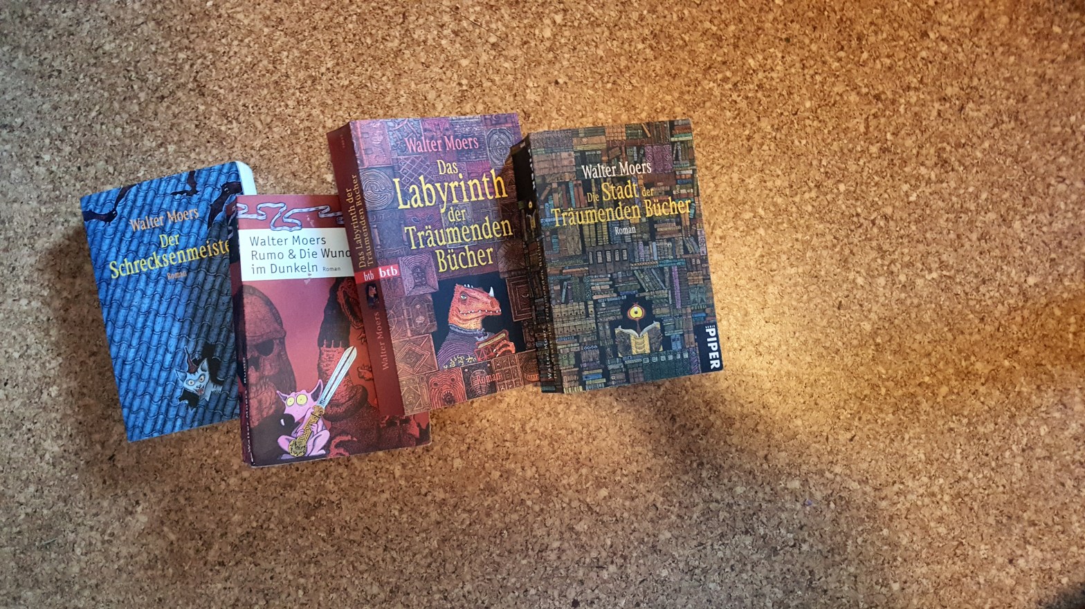 Foto der letzten Romane von Walter Moers